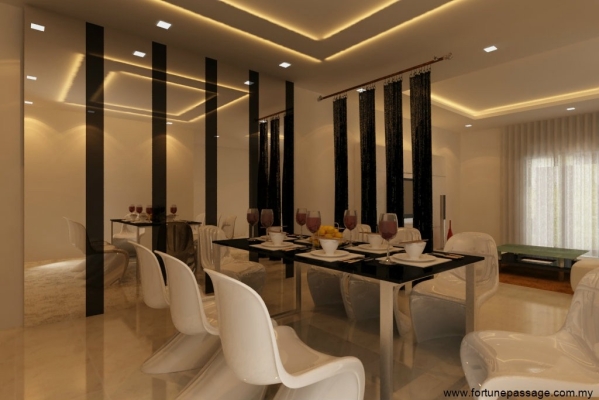 Dining Area 3D Design Draw