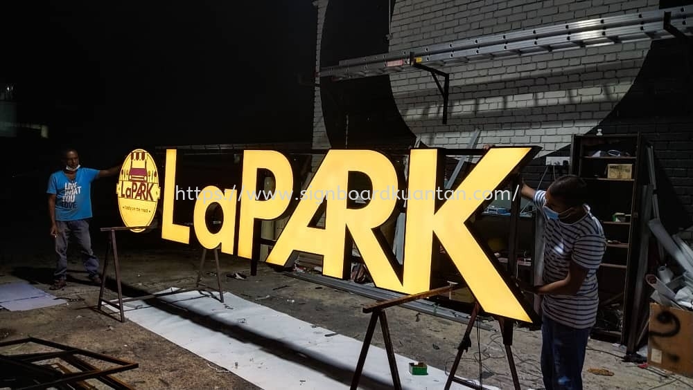 LA PARK 3D LED FRONTLIT LETTERING SIGNAGE SIGNBOARD AT BERA KAMPONG TRIANG