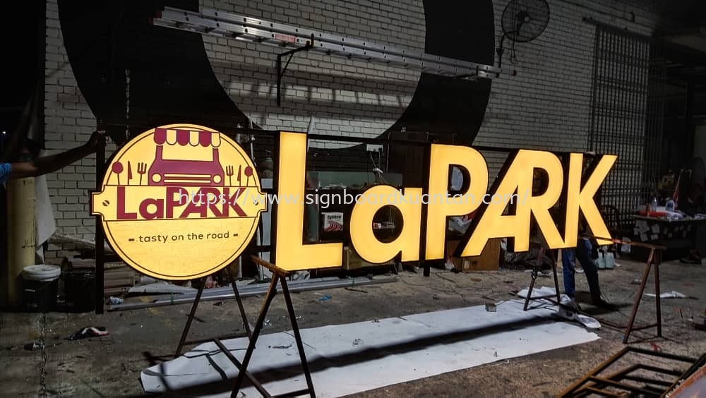 LA PARK 3D LED FRONTLIT LETTERING SIGNAGE SIGNBOARD AT BERA KAMPONG TRIANG