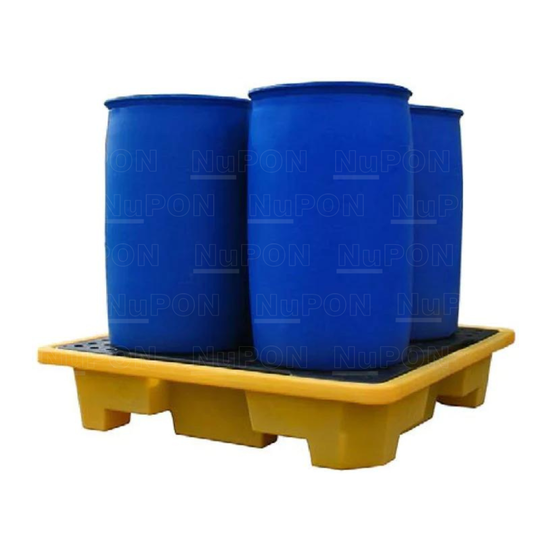 Stackable 4 Drum Spill Pallet