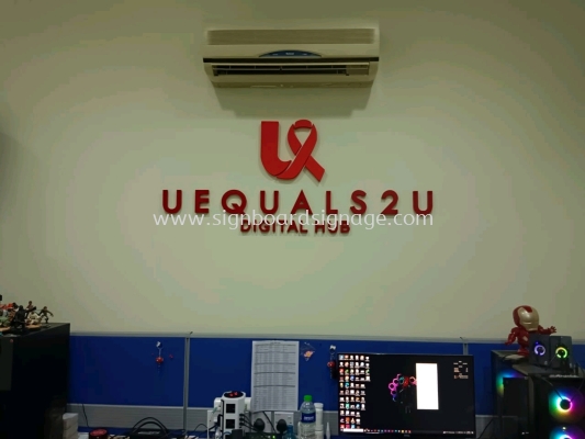 Uequals2u Digital Hub - Indoor 3D PVC Signage - Ampang 