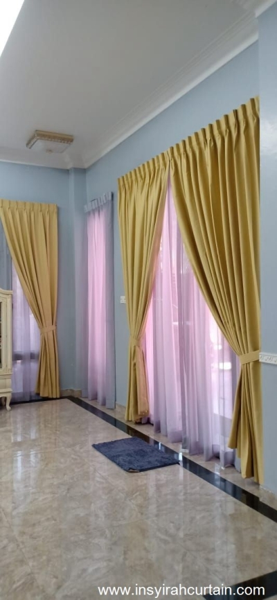 Curtains Yellow Pink 