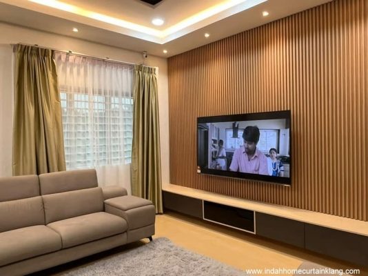 Curtain Blackout Shinning with Installation Motorised Smarthome Curtain