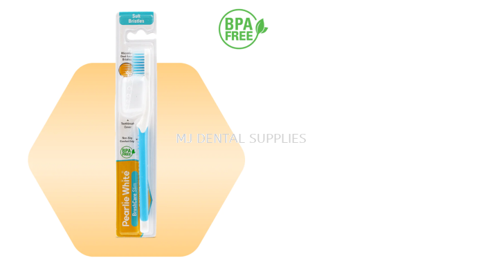 BRUSHCARE SLIM SOFT TOOTHBRUSH , PEARLIE  WHITE