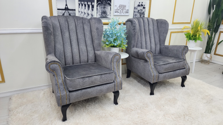 line cutting wing chair