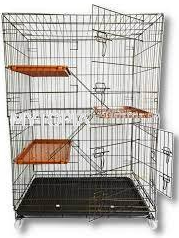 3 LAYER CAGE WITH BROWN COLOR PLASTIC PLATFORM (4 FEET HEIGHT)2535