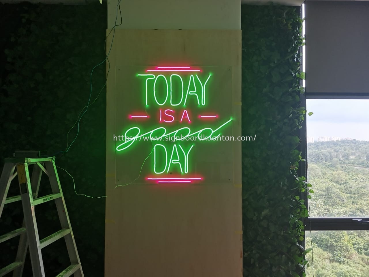 TODAY IS A GOOD DAY INDOOR LED NEON SIGNAGE SIGNBOARD AT PAHANG KUANTAN