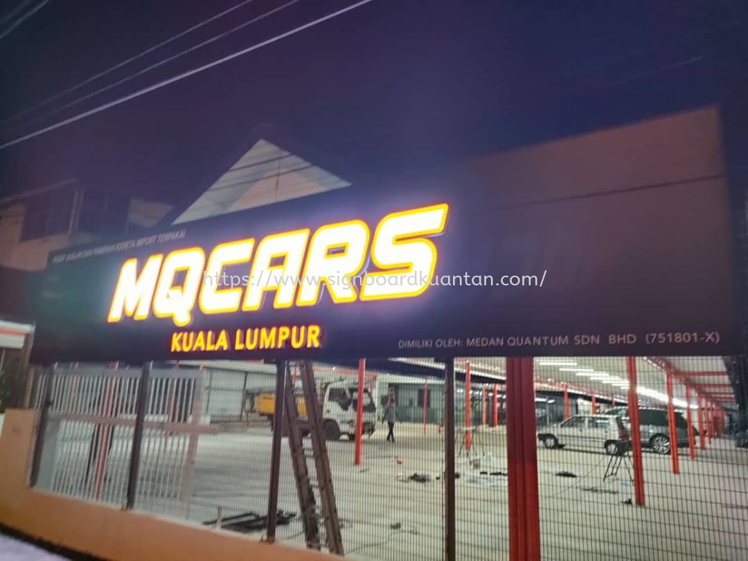 MQCARS 3D LED FRONTLIT LETTERING SIGNAGE SIGNBOARD AT KUANTAN AIR PUTIH 