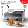 Hotdog Grill Machine Gas with Deep Fryer | Teppanyaki with Deep Fryer Deep Fryer