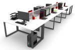 Office workstation with supervisor rectangular shape Workstation furniture AIM Desking System Office Workstation