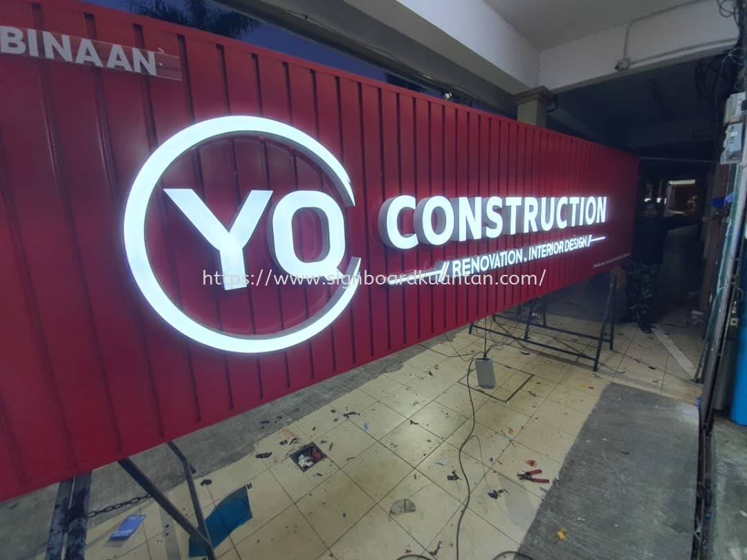 YQ CONSTRUCTION 3D LED FRONLIT LETTERINGSIGNAGE  SIGNBOARD AT KUANTAN AIR PUTIH 