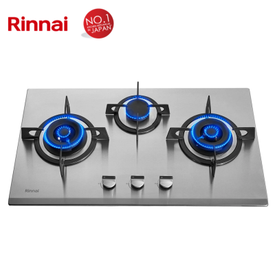 Rinnai 76cm Stainless Steel 3 Burner Gas Hob RB-38HS