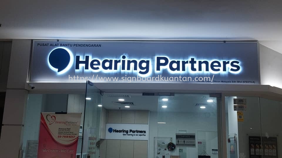 HEARING PARTNERS OUTDOOR 3D LED BACKLIT LETTERING SIGNBOARD SIGNAGE AT KEMAMAN TERENGGANU