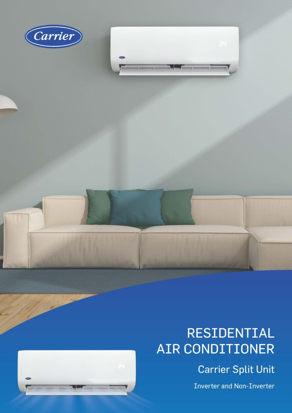 CARRIER WALL MOUNTED (HIWALL) R32 (NON-INVERTER) & (INVERTER) RESIDENTIAL AIR-CONDITIONERS