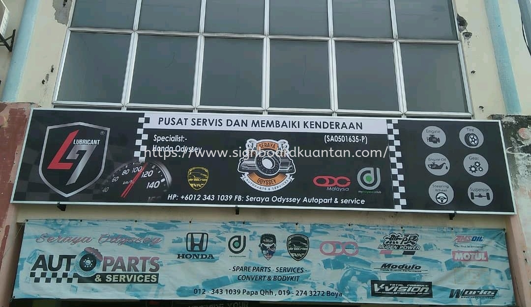 PUSAT SERVIS DAN MEMBAIKI KENDERAAN METAL GI SIGNAGE SIGNBOARD AT KUANTAN AIR PUTIH