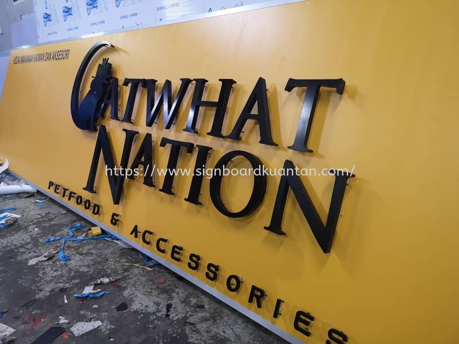 CATWHAT NATION PETFOOD & ACCESSORIES 3D LED BACKLIT SIGNAGE SIGNBOARD AT KUANTAN INDERA MAHKOTA