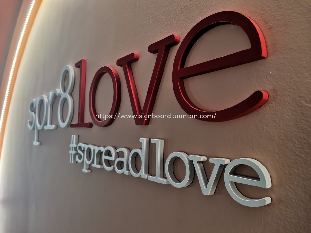 SPR8LOVE INDOOR PVC FOAM BOARD 3D LETTERING AT MENTAKAB TEMERLOH PAHANG MALAYSIA