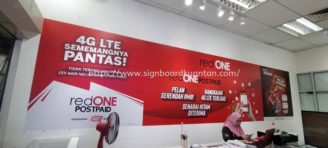 RED ONE NETWORK INKJET WALLPAPER STICKER PRINTING AT KUANTAN AIT PUTIH