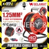 SELAMAT 2K-344 / 2K344-40M 40M 4 Gang Industrial Type Heavy Duty Cable Reel Accessories Battery & Electrical