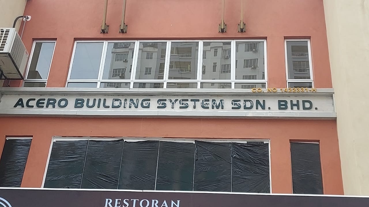 ACERO BUILDING OUTDOOR PVC FOAM BOARD 3D LETTERING AT GEMBANG PAHANG MALAYSIA