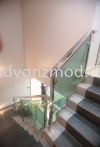 Stainless Steel Staircase Glass Railing With 12mm Tempered Glass  Stainless Steel Glass Railing