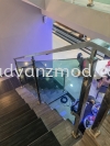 Stainless Steel Staircase Glass Railing With 12mm Tempered Glass  Stainless Steel Glass Railing