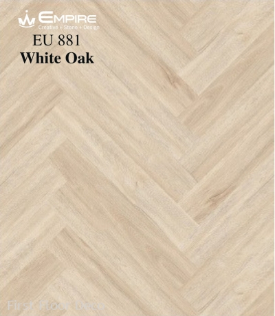 EU881 - WHITE OAK - SPC HERRINGBONE SERIES 4MM