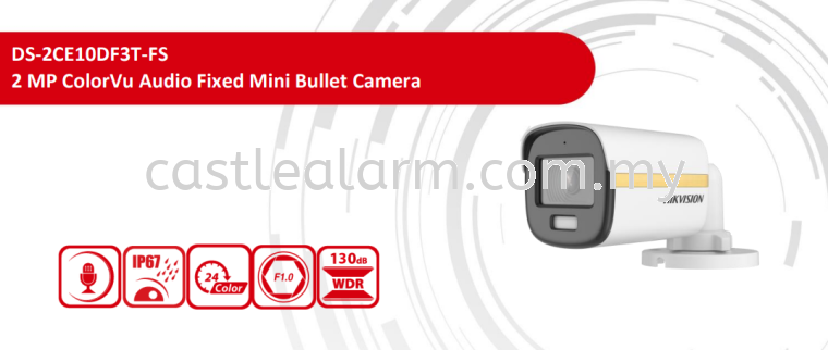 2MP Fixed Mini Bullet HIK Vision Analogue HD CCTV System