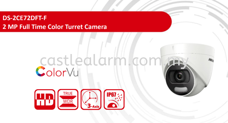 2MP Color Turret Camera HIK Vision Analogue HD CCTV System