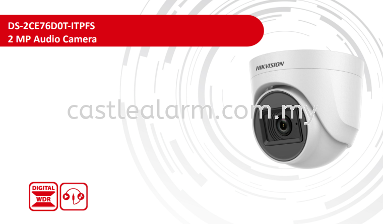 2MP Audio Camera HIK Vision Analogue HD CCTV System