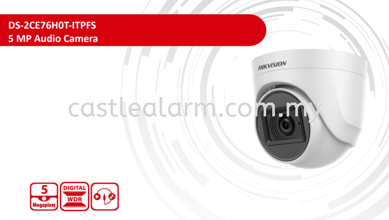 5MP Audio Camera HIK Vision Analogue HD CCTV System