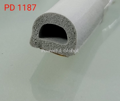 EPDM Door Rubber Seal D Shape with Adhesive Tape W9x7.5mmH