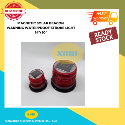HIGH QUALITY BRIGHT MAGNETIC SOLAR BEACON WARNING STROBE LIGHT WATERPROOF FOR VEHICLES AND ROAD