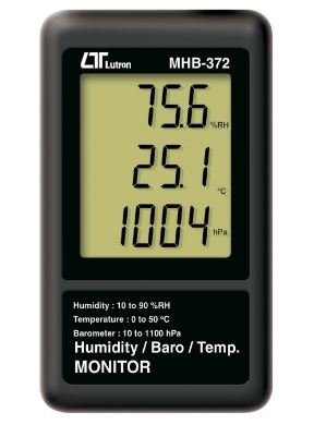 LUTRON MHB-372 HUMIDITY/BAROMETER/TEMP. MONITOR