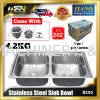 ISANO B250 800 x 480 x 225MM Stainless Steel Sink Bowl (Double Bowl) Bathroom/Kitchen Appliances / Accessories Home Improvement