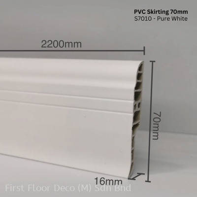 PVC Skirting 70MM (S7010  Pure White)