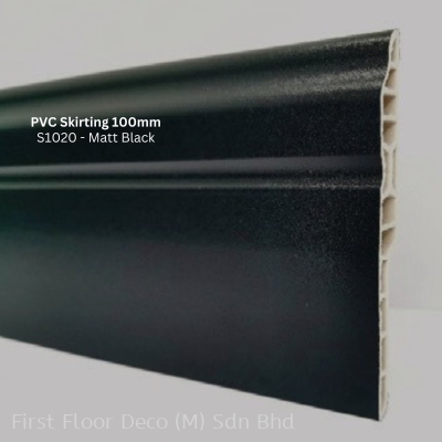 PVC Skirting 100MM (S1020  Matt Black)