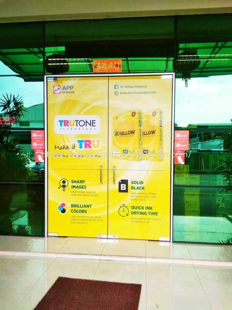 IK YELLOW GLASS STICKER AT KUANTAN AIT PUTIH 