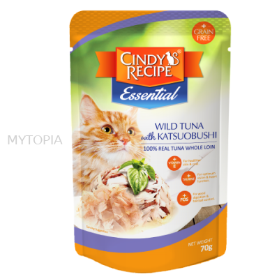 CINDYS ESSENTIAL POUCH TUNA WITH KATSUOBUSHI 70G