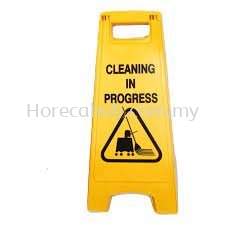 A SHAPE CAUTION SIGN (CLEANING IN PROGRESS)