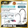 PREMIO TK-4006R / TK-4006S / TK-4016Q Wall Sink Tap (Regalia / Sienna / Quatour)  Bathroom/Kitchen Appliances / Accessories Home Improvement
