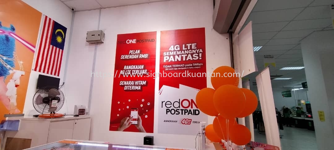 RED ONE INDOOR INKJET WALLPAPER PRINTING STICKER AT KUANTAN AIR PUTIH 