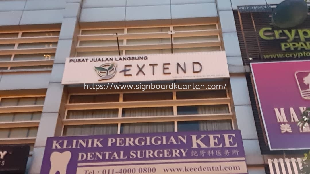 EXTEND PUSAT JUALAN LANGSUNG ALUMINIUM PANEL 3DLED SIGNAGE AT KUANTAN JALAN GAMBUT