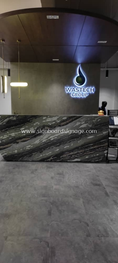 Wastech Group - Indoor 3D LED Backlit without base Signage - Ampang 