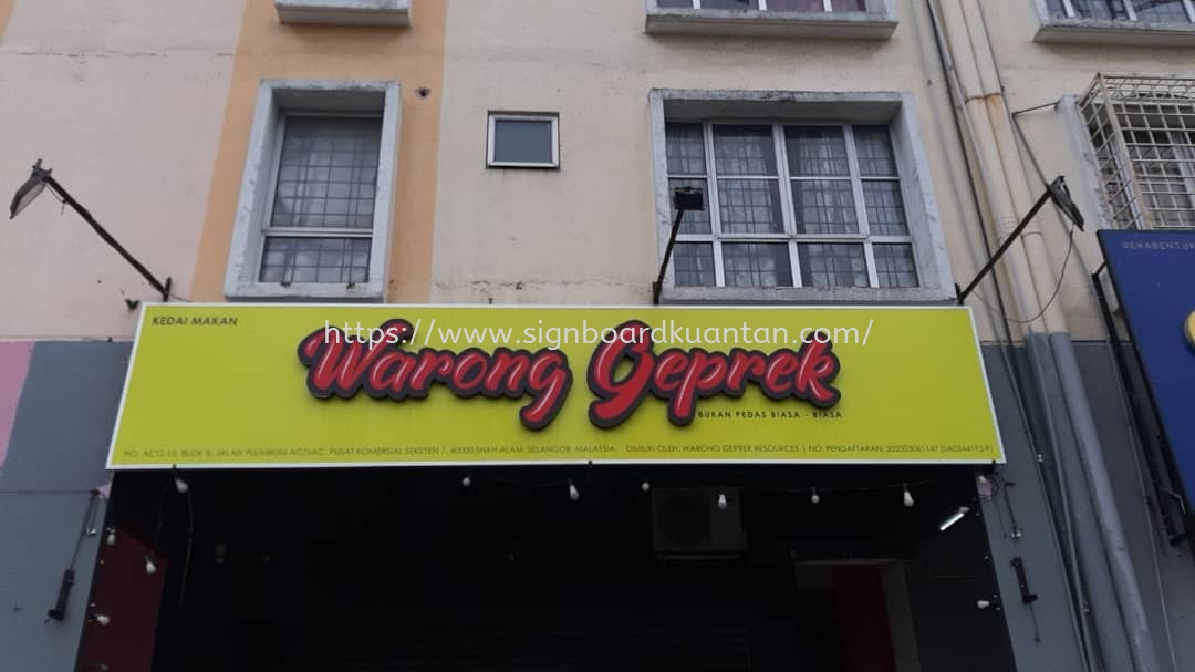 WARONG GEPREK OUTDOOR 3D LED FRONTLIT SIGNAGE AT KUANTAN AIT PUTIH 