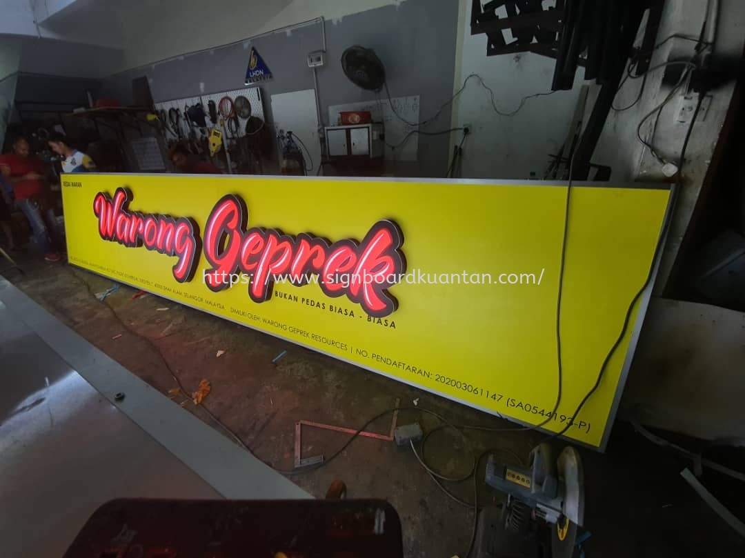 WARONG GEPREK OUTDOOR 3D LED FRONTLIT SIGNAGE AT KUANTAN AIT PUTIH 