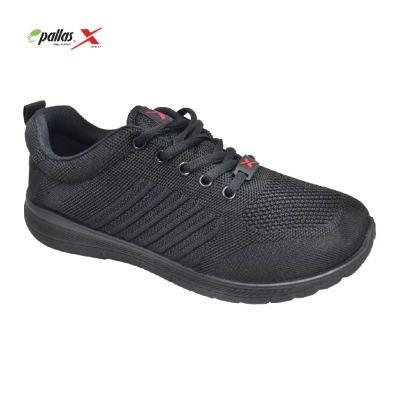 KIDS LACE UP BLACK SCHOOL SHOES (PX37-1026-BK)(AX%)