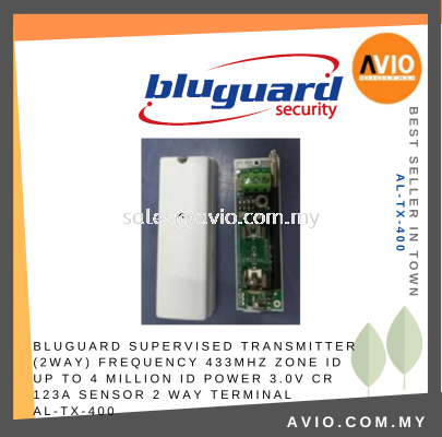 Bluguard Supervised Transmitter Keychain 2 Way 433MHz 256 ID 4ch 4 Channel 12V DC Battery 1 Unit Transmitter AL-TX-400