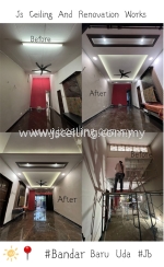 Cornice Ceiling Special Design,#Bandar Baru Uda #Jb #Height Ceiling #Lightholder Design #V Longkang Design ~Siap sebelum Hari Raya ~day 