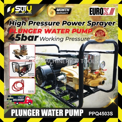 EUROPOWER / EUROX PPQ4503S 3HP 45Bar Plunger Pump/ Power Sprayer with Electric Motor